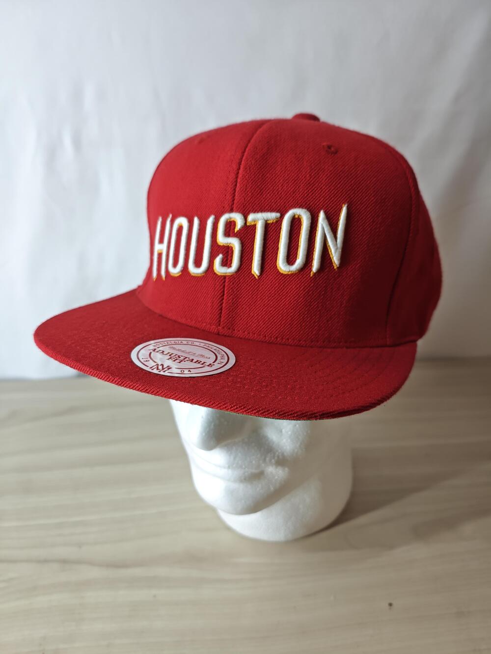 Houston Rockets Hat Cap Snap Back Mens Red White NBA Basketball Flat Bill
